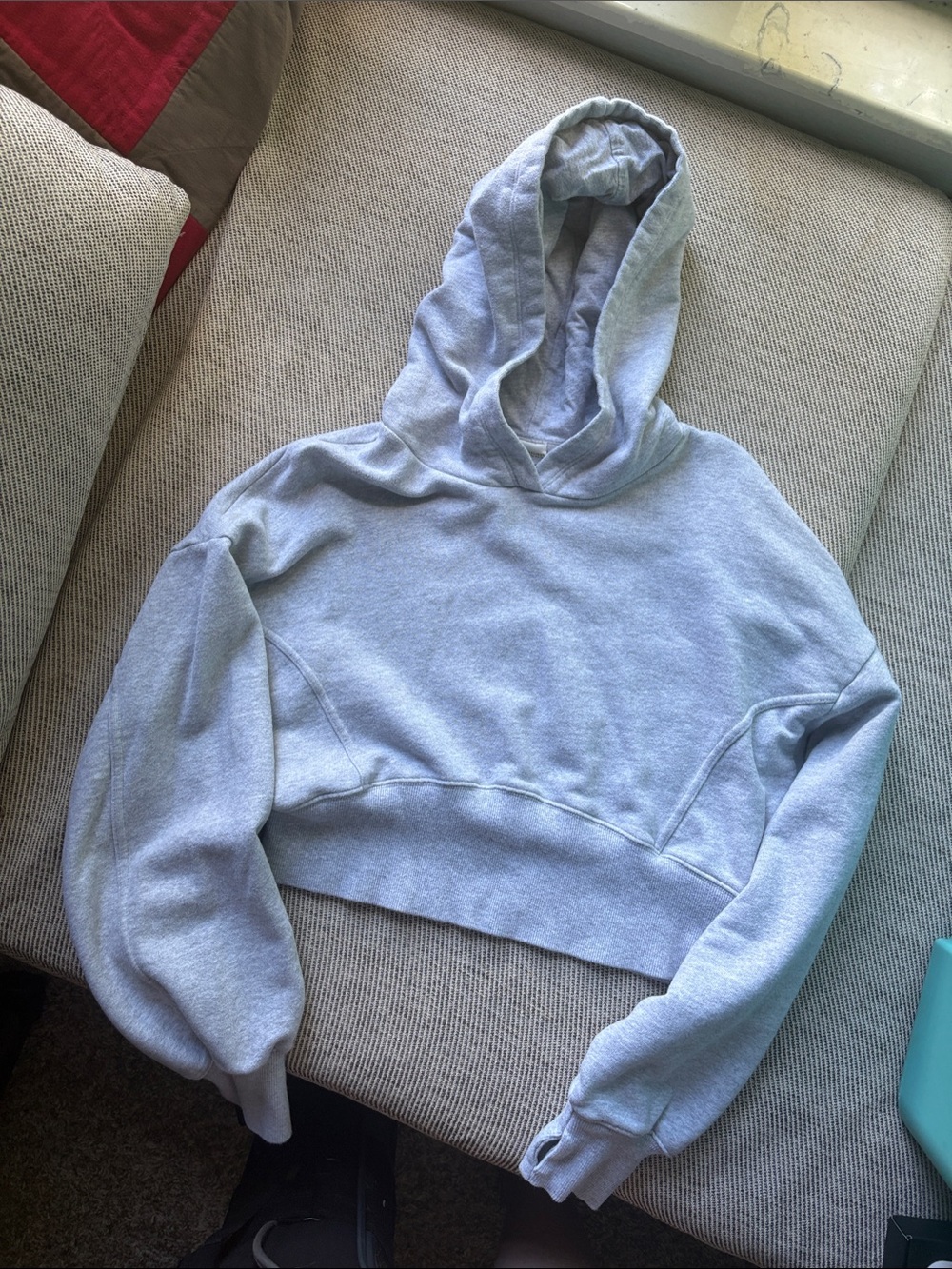 aerie OFFLINE Light Gray Cropped Hoodie - Women's